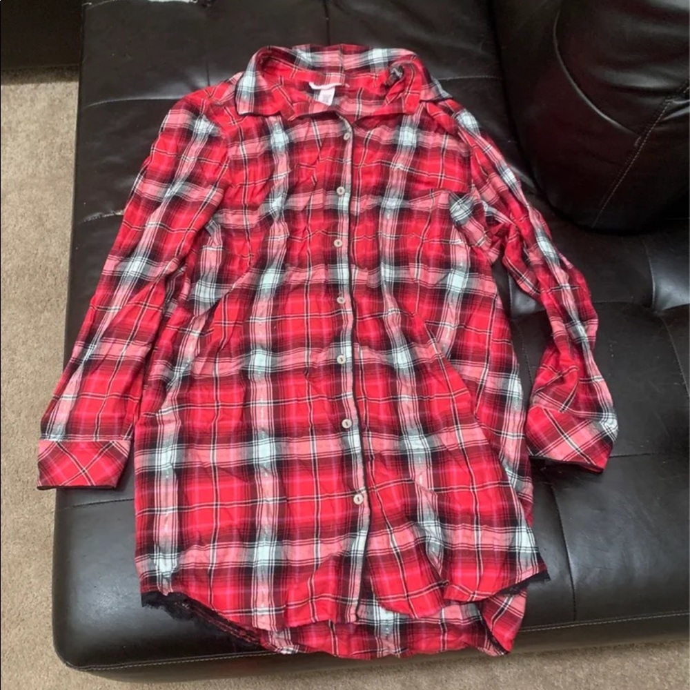 Victoria’s Secret Flannel Pajama Top